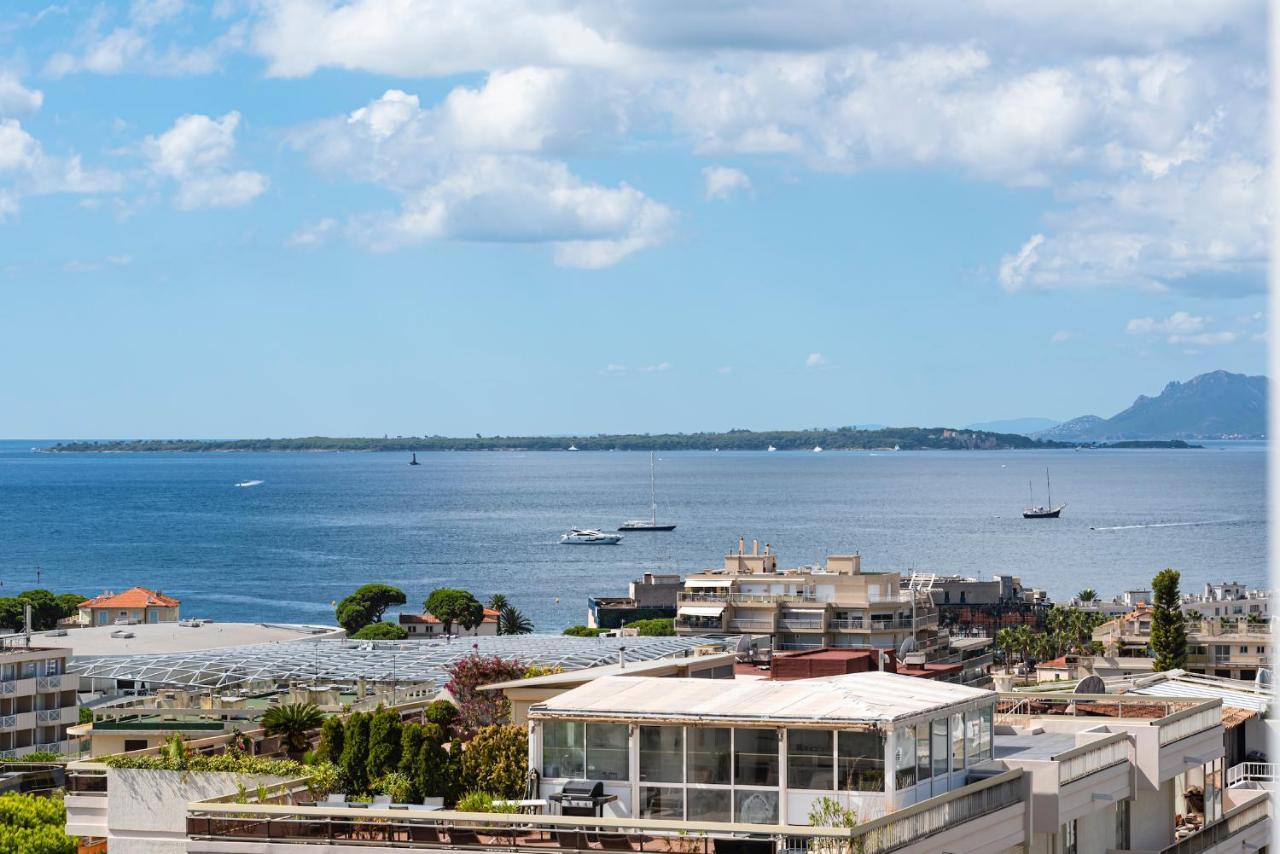 Vue Mer 180° Cocon A 7 Min De La Plage Piscine Ac Apartment Antibes Bagian luar foto